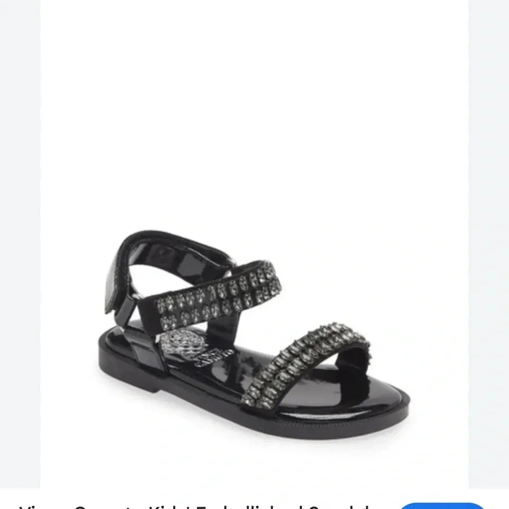 Vince Camuto Girls Fashion Sandals With Marquis Encased Rhinestones Size 11